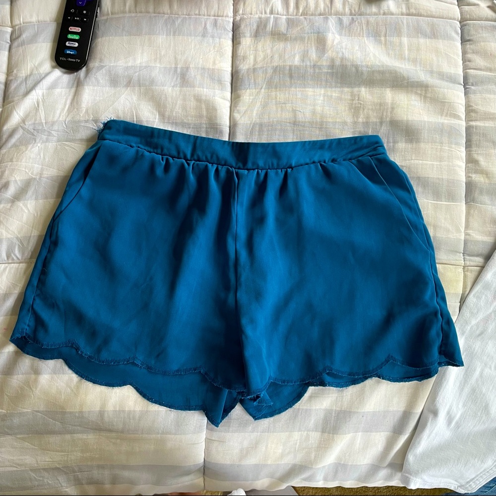 scalloped shorts